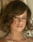 romantische halflange haarsnit