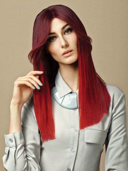Ombr kleuring voor rood haar