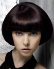 inwaarts buigend haar