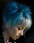 blauw haar