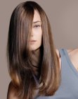 trendkapsel voor lang glad haar