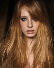 steil lang haar