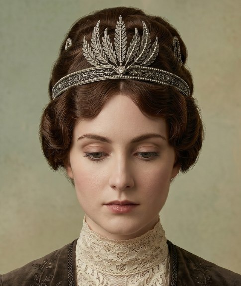 Kapsel uit de jaren 1910 met aristocratische elegantie