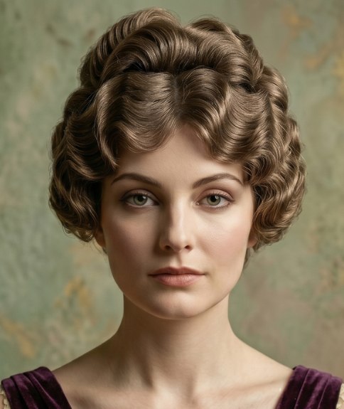 Elegant, golvend vintage kapsel uit 1914