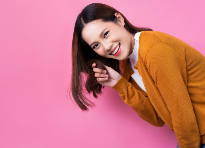 Jonge Koreaanse vrouw met mooi haar