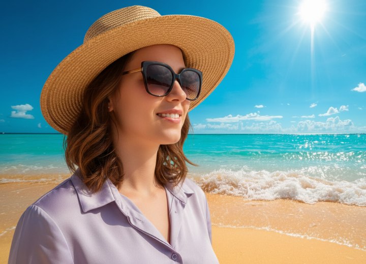 Zomers kapsel voor een brunette