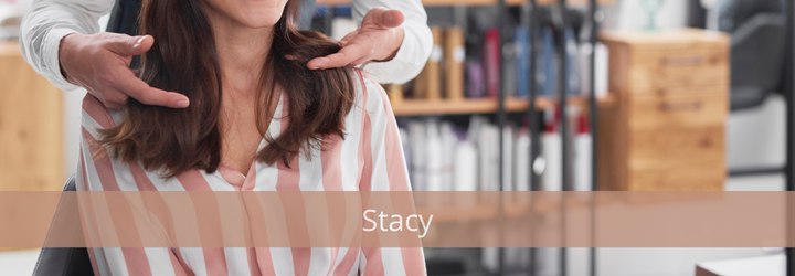 Kapper en schrrijver Stacy