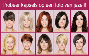 Probeer kapsels op een foto van jezelf