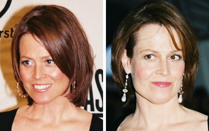 Sigourney Weaver kapsels - Scheermessnit en zijdelingse scheiding