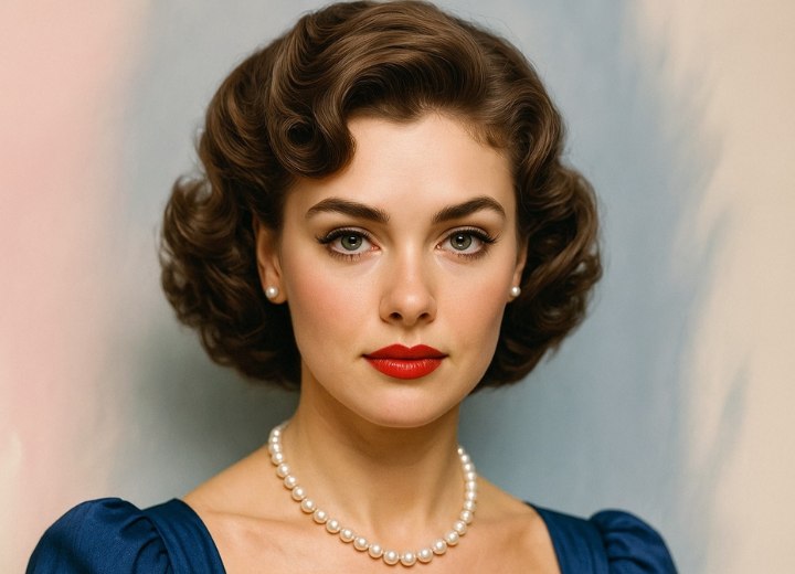 Kapsel voor een look van de jaren 1950