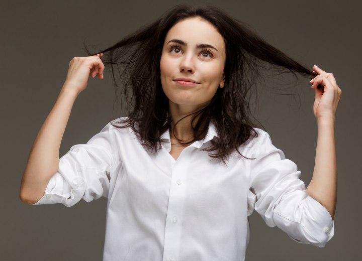 Vrouw met gezond haar