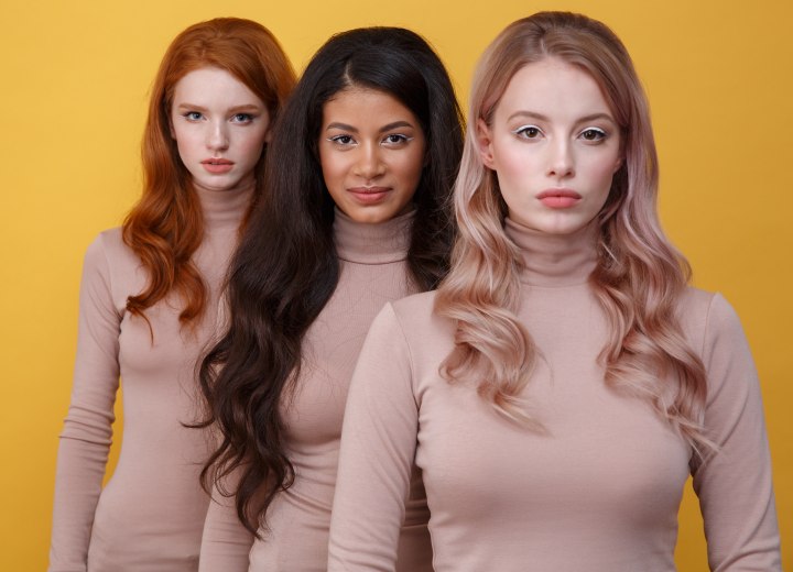 Vrouwen met een verschillende huidskleur en haarkleur