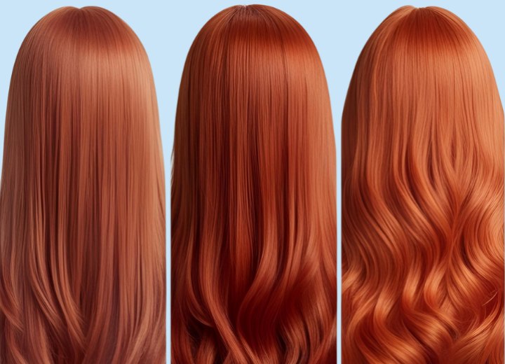 Verschillende tinten rood haar