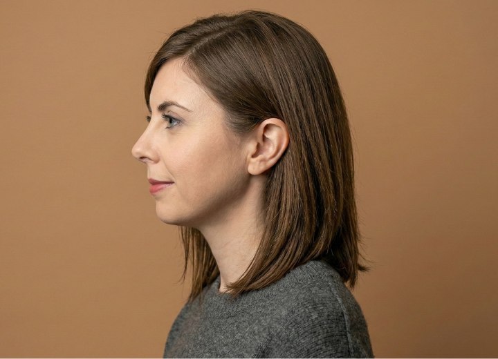 Haarstijl voor een vol gezicht