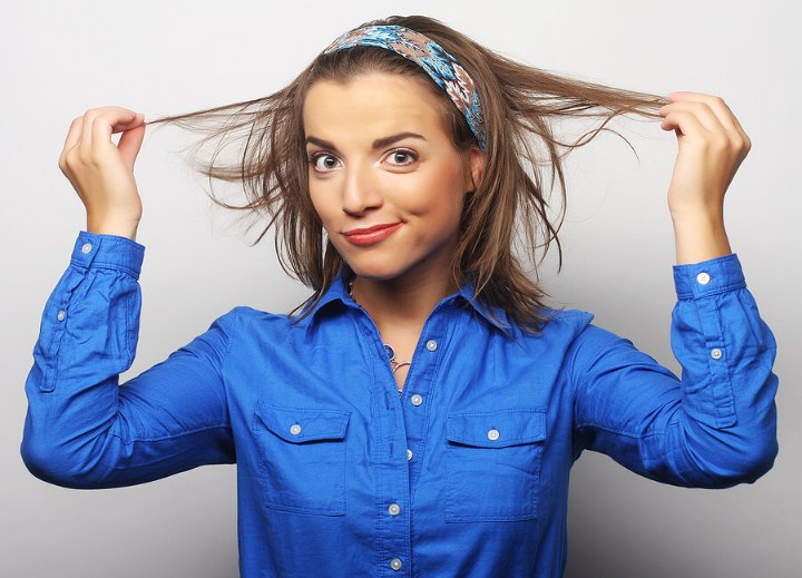 Vrouw met dun haar