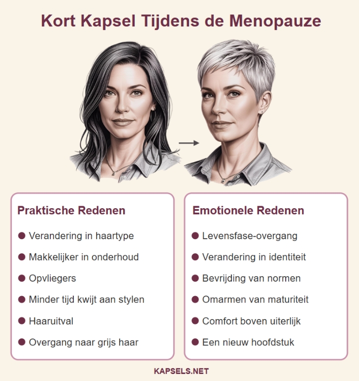 Infografiek - Kort kapsel tijdens de menopauze