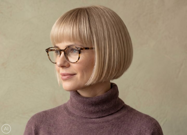Korte bob voor oudere vrouwen