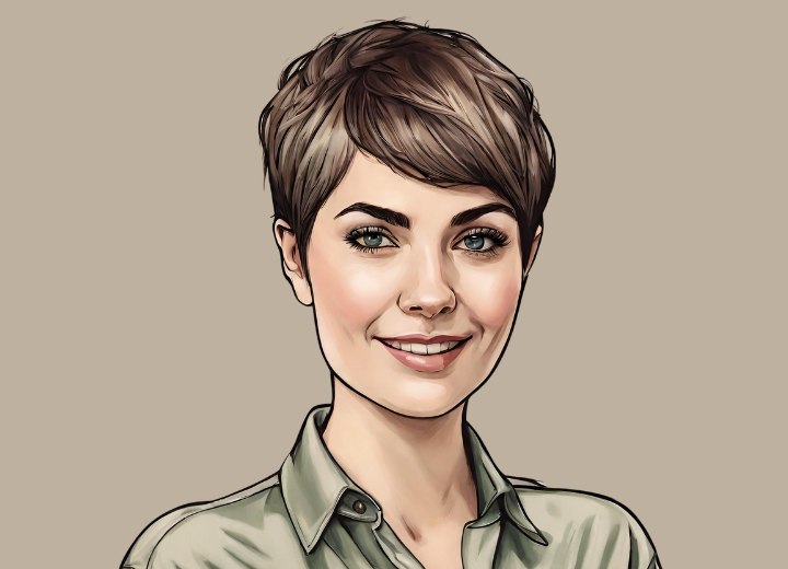 Mooi pixie kapsel