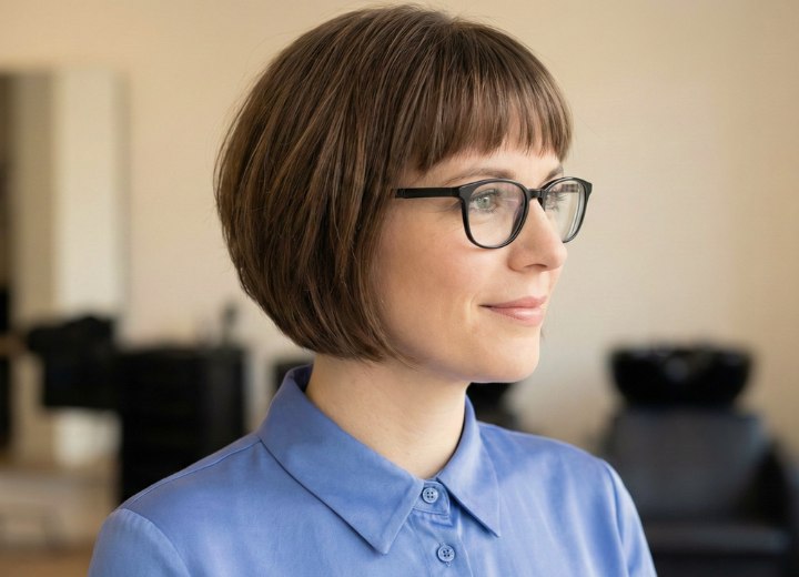 Pony kapsel met een verouderend effect