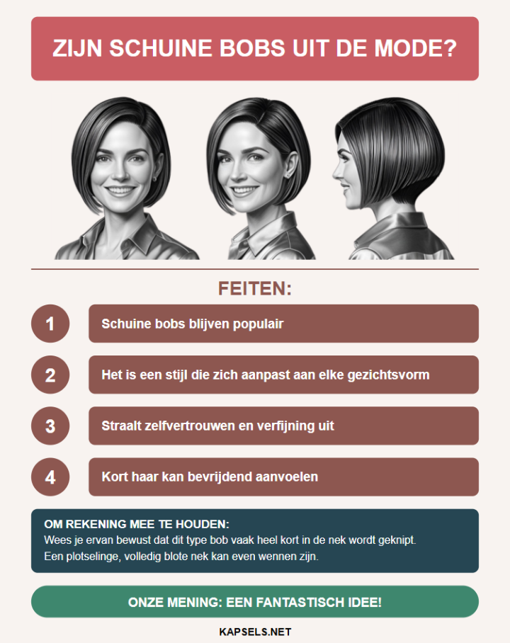 Infografriek - Zijn schuine bobs uit de mode?