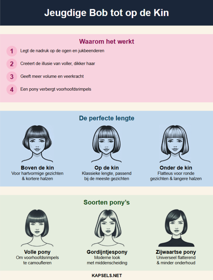 Infografiek - Bob tot op de kin die je jonger laat lijken