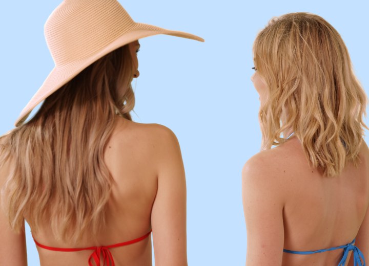 Vrouwen met gebleekt haar