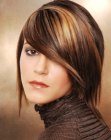 moderne haarsnit met highlights