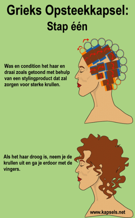 Opgestoken haar zoals de Grieken