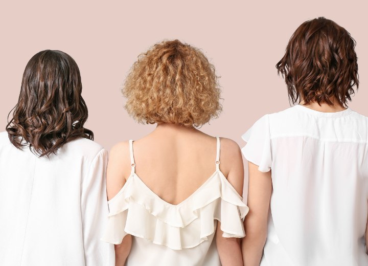 Vrouwen met verschillende haarlengtes