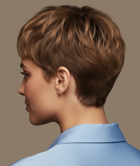 Fris en jeugdig kort kapsel - Achteraanzicht