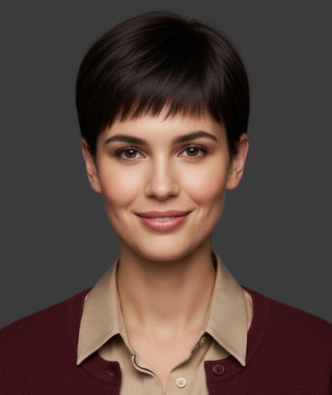 Kapsel met een korte lengte rond oren en nek