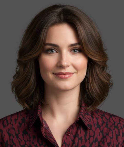 Lange bob met lagen en golven