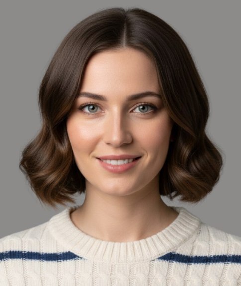 Halflang kapsel tot halverwege de nek