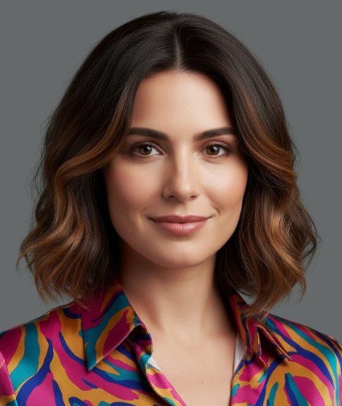 Bob tot op de kraag en met zachte golven