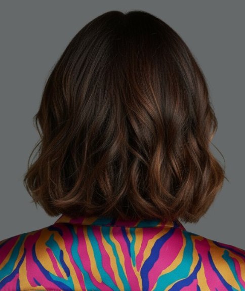 Ombré haar met een geleidelijk kleurverloop - Achteraanzicht