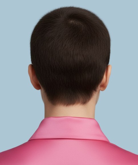 Ultrakorte coupe met geschoren haar voor dames