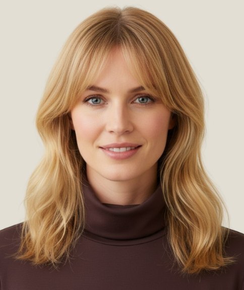 Kapsel met haar tot op sleutelbeenhoogte