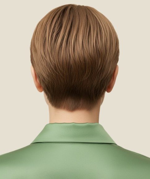 Vrouwelijke korte coupe - Achteraanzicht