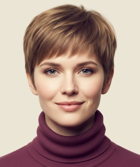 Korte coupe met lagen en een pony