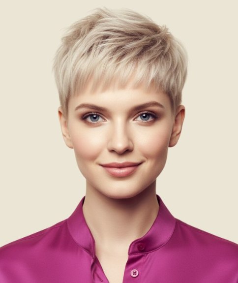 Chic kort kapsel met een zeer korte neklijn