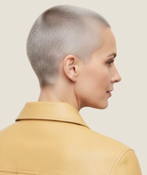 Mooi kort geschoren haar voor dames - Achteraanzicht