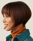 Korte bob met opgeschoren nek