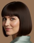 Bob kapsel met glanzend haar