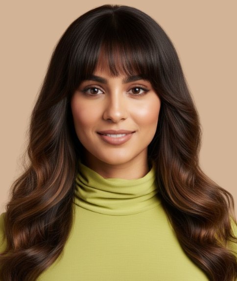 Lang romantisch haar met volumineuze golven