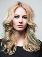 haar met groen kleureffect