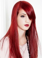 lang steil rood haar