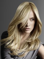 glanzend blond haar