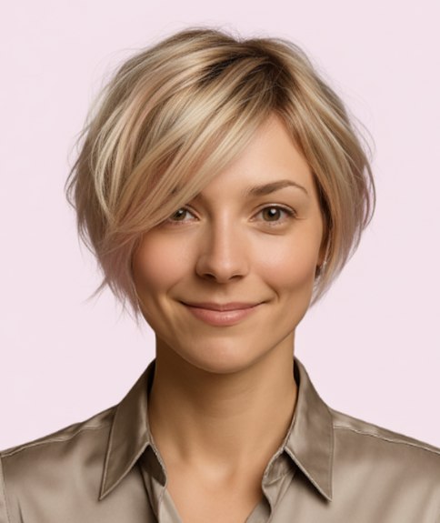 Warrige blonde bob