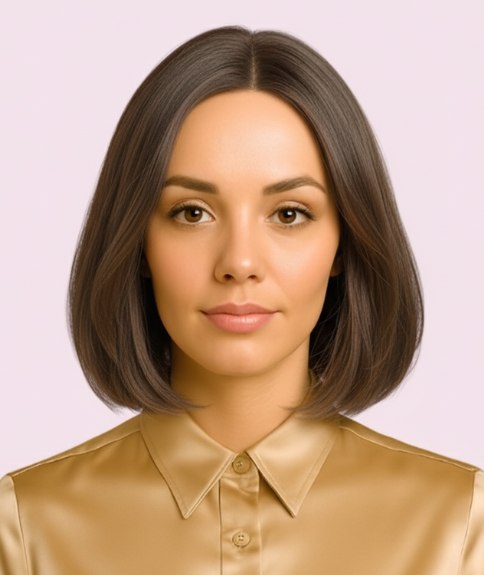 Elegante bob met middenscheiding