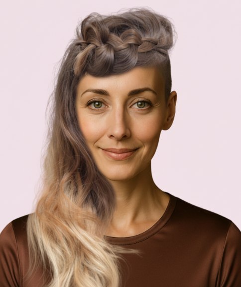 Vintage opsteekkapsel in jaren 40-stijl voor lang haar